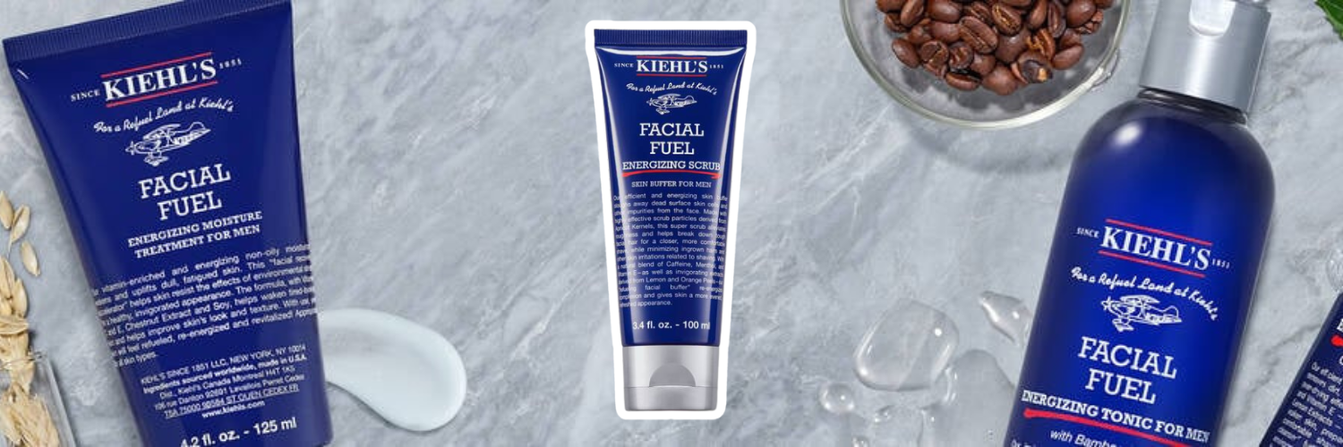 Exfoliant energizant pentru barbati Facial Fuel Energizing Scrub, 100 ml, Kiehl's